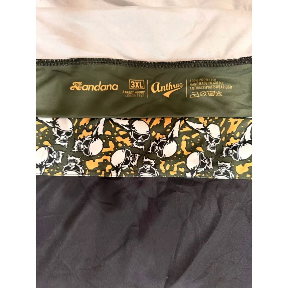 Anthrax x Sandana Skull Camo Paintball Street Hoodie Men’s 3XL - Picture 7 of 7